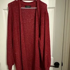 Lane Bryant Sparkling Red Cardigan